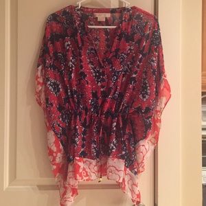 NWOT Michael Kors blouse with gold beads