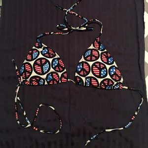 American Flag Peace sign triangle top