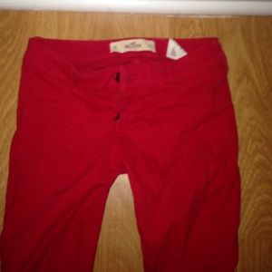 Red Hollister pants