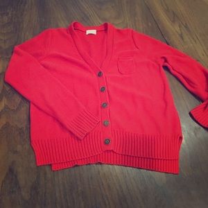 Madewell Red Top Note Cardigan
