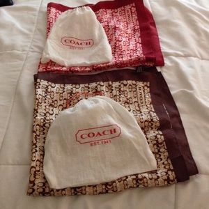 Two silk coach scarfs