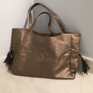 Metallic gold Crabtree & Evelyn bag