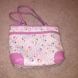 Colorful coach purse