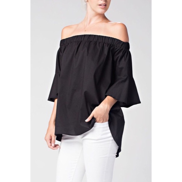 1 HOUR SALE!! Off the Shoulder Top - Picture 2 of 2