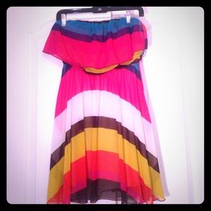 Colorful stripe dress size small