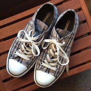 Plaid Converse Tennis Shoes