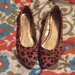 Cheetah print flats. Maurice's. Only worn twice!
