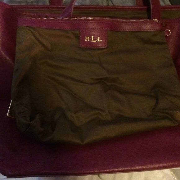 Authentic leather Lauren Ralph Lauren tote - Picture 3 of 4