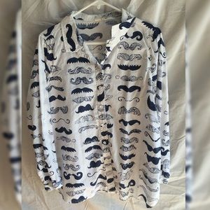 Mustache Button Up Shirt