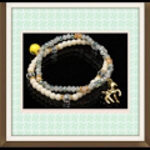 CLEARANCE Ceramic Green Charm Bracelet