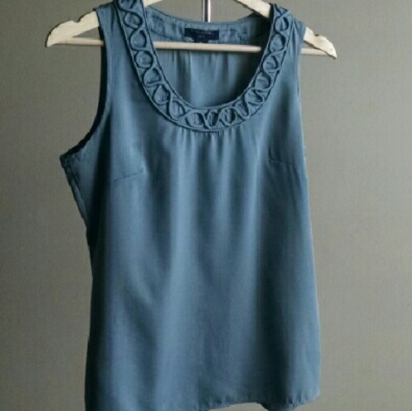 Banana Republic Factory Light Blue Sleeveless Top