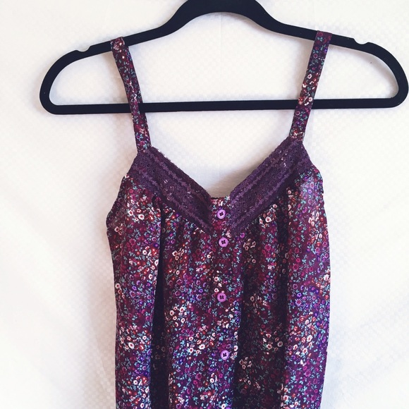 Purple Floral Top - Picture 2 of 4