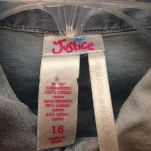 Justice brand Jean button up shirt - Picture 2 of 2
