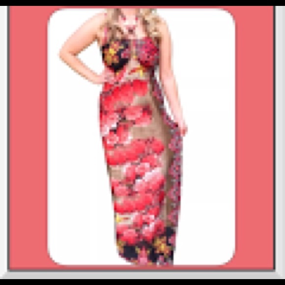 CLEARANCE Red Flower Dress