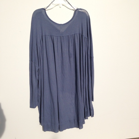 NWOT Blue Free People Benedict Canyon Henley - Picture 4 of 4