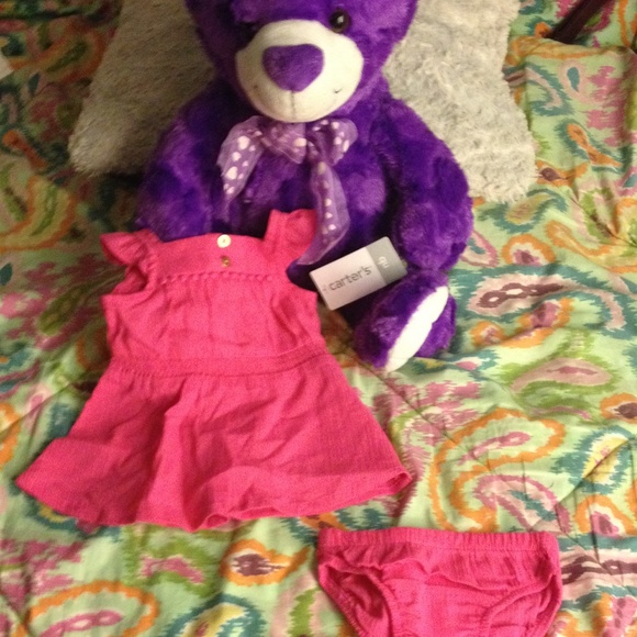 Newborn baby girl two piece dress and bottoms 🎀