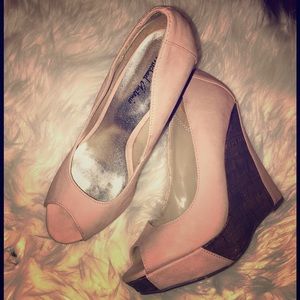 Blush pink wedge Heel