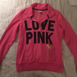 Quarter zip sweatshirt from PINK
