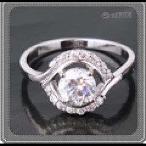 CLEARANCE White Swarovski Crystal Ring