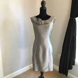 Calvin Klein Black & Grey metallic dress