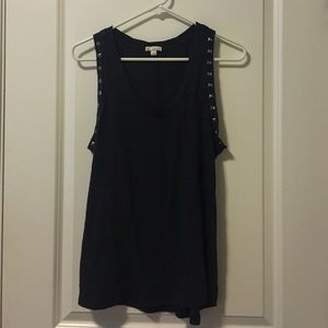 GAP heather navy studded tank