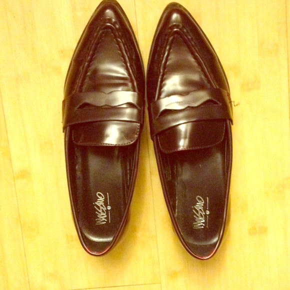 Brown loafer style shoe