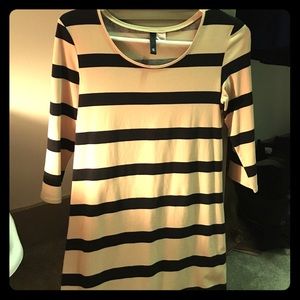 H&M striped bodycon dress