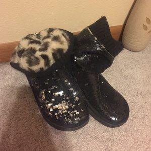 PINK! Sequin boots