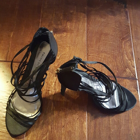 Black Silky Chinese Laundry Pumps