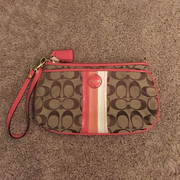 Large coach wristlet