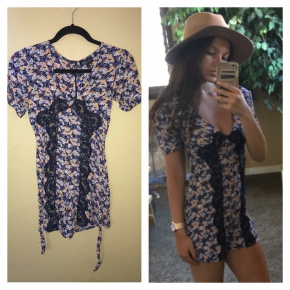TOPSHOP Floral Romper