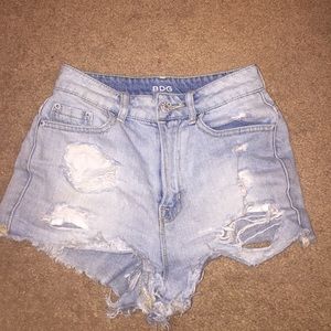 bdg denim high waisted shorts