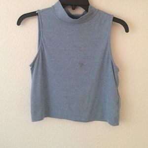 Blue turtle neck tank