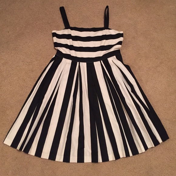 A black and white striped dress.