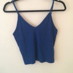 Dark blue v neck tank top