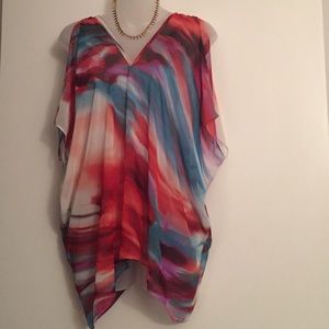 DREW Watercolor Cold Shoulder top