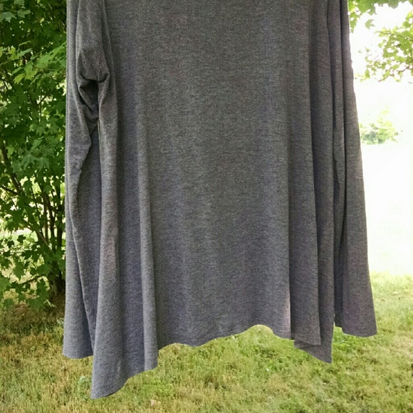 Modal Knit Crewneck Sidetail Tunic Top - Picture 2 of 3