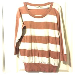 Forever 21 3/4 sleeved striped top