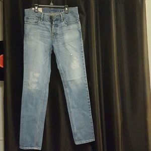 Mens light wash bleach holister jeans