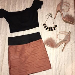 Textured BodyCon mini skirt