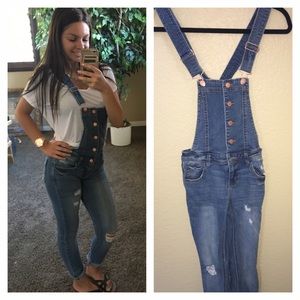 Love, Fire Denim Overalls XS