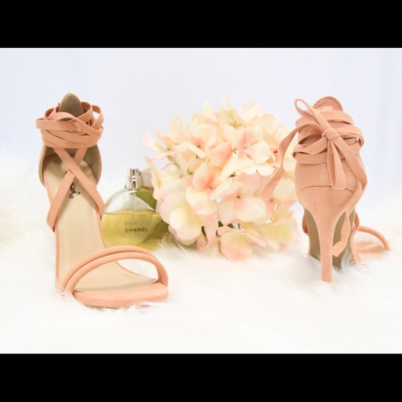 SALE PRICE Single Sole Strap Suede Heel Sandal - Picture 3 of 4