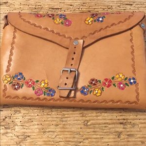 SALE! Stamped leather handbag