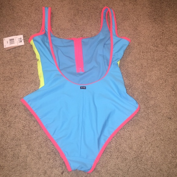 Neon one piece bathing suit - Picture 2 of 4