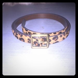 NWOT Leather belt in leopard
