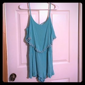 Turquoise Fringe Rumper