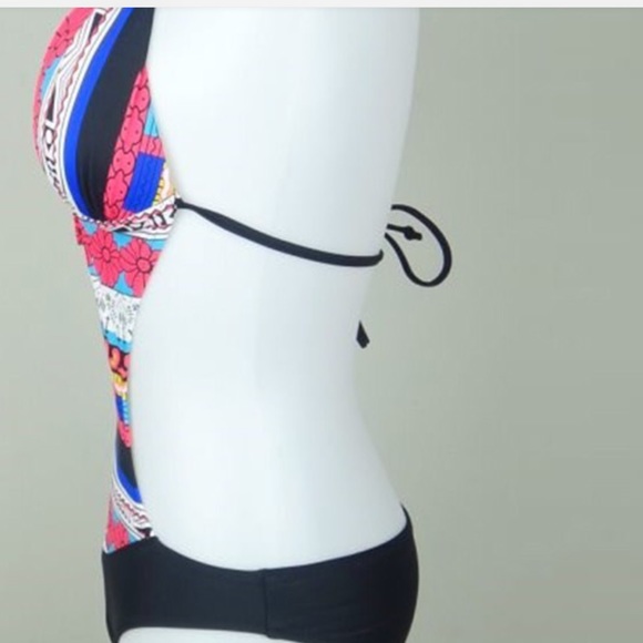 Bohemian Style Print Monokini Swimsuit - Picture 2 of 4