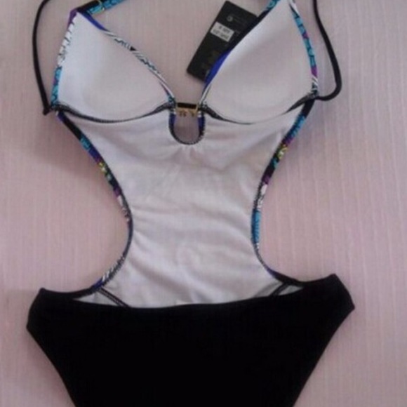 Bohemian Style Print Monokini Swimsuit - Picture 3 of 4