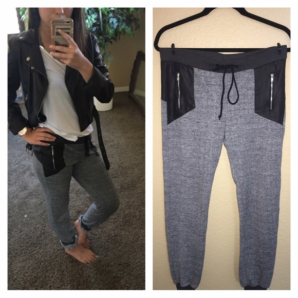 Lily White Sweatpant Joggers (Charcoal Gray) S/M.