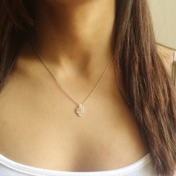 Gold Cactus Necklace - Picture 4 of 4